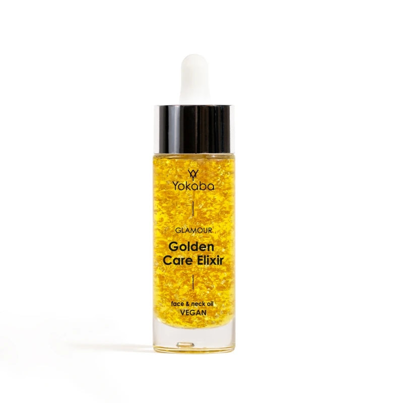 Συσφικτικός ορός προσώπου - Golden Care Elixir Yokaba 30ml.  Vegan φόρμουλα βασισμένη σε 95,6% συστατικά φυσικής προέλευσης.