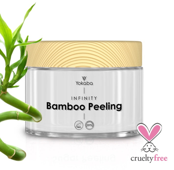 Vegan scrub σώματος 2 σε 1 κρέμα και peeling μαζί - INFINITY BAMBOO PEELING 500 ml -  89% συστατικά φυσικής προέλευσης.