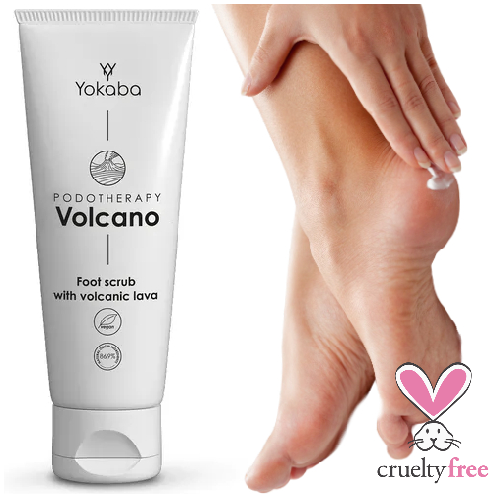Vegan scrub ποδιών με ηφαιστειακή λάβα - VOLCANO 100mL - 86,9% συστατικά φυσικής προέλευσης.