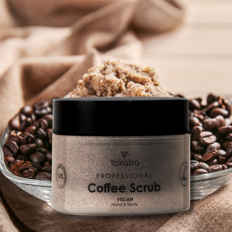 Vegan scrub σώματος με κόκκους καφέ - Coffe Scrub 200 ml -  Φόρμουλα βασισμένη σε 94% συστατικά φυσικής προέλευσης.