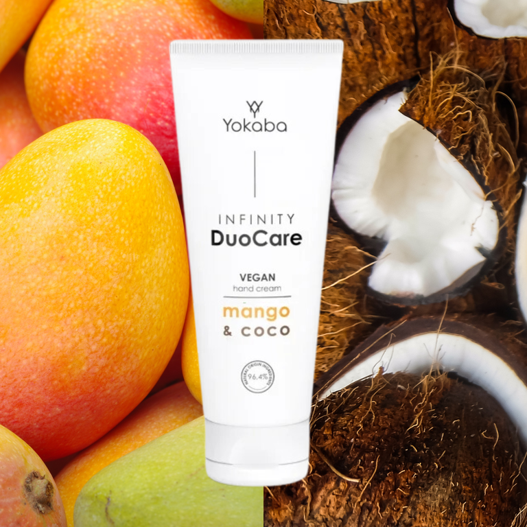 Vegan κρέμα χεριών - DuoCare Hand Cream Mango&Coco Infinity 75 ML - - 96,4% συστατικά φυσικής προέλευσης.