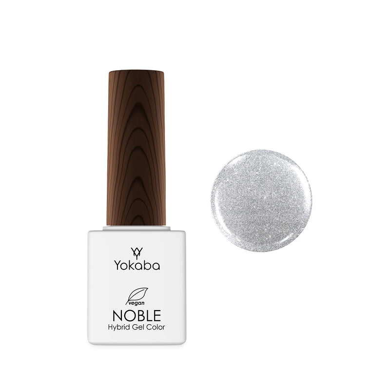 04 Shimmer Silver - Ημιμόνιμο βερνίκι με σύσταση gel NOBLE